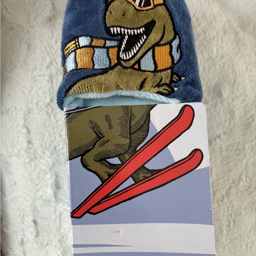 Dinosaur Kids Slippers - Blue